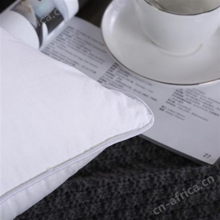 宾馆布草 单人低枕羽绒枕头 酒店床上用品经典枕芯
