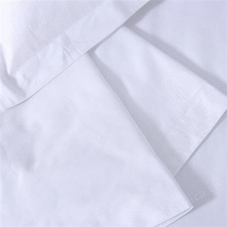 酒店布草三四件套棉 宾馆床上用品 60支提花羽毛花被套 床单套件