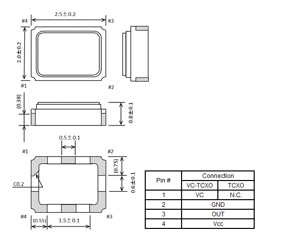 温补晶振TCXO及压控温补晶振VC-TCXO19.2MHz/26MHz/38.4MHz电气参数及应用领域