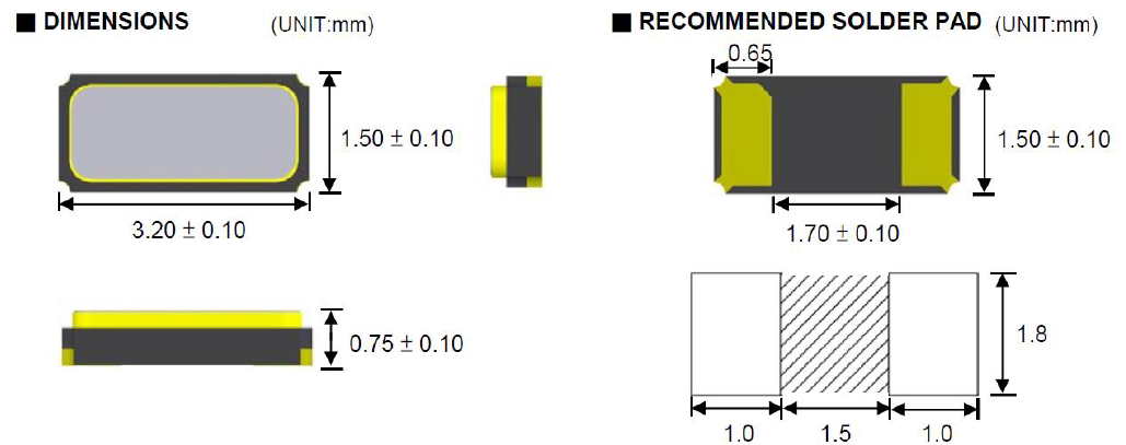 RTC晶振SMD3215(FC-135)32.768KHz电路图